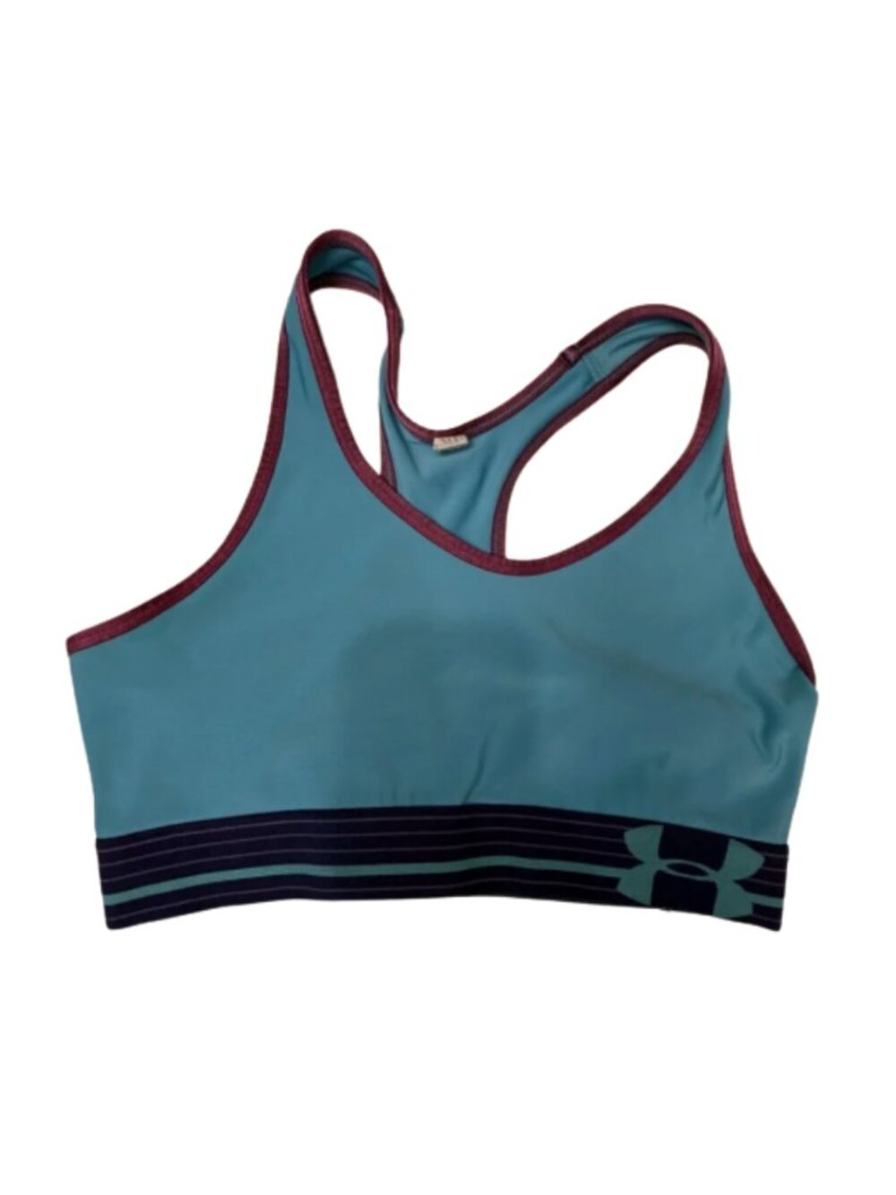 Under Armour Sports Bra Duo Women's Small Blue & Black/Gray Reversible Gym Fit - Picture 2 of 9